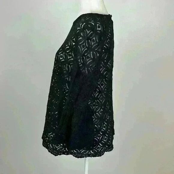 H&M Black See-Through Blouse Size Large - Picture 3 of 7